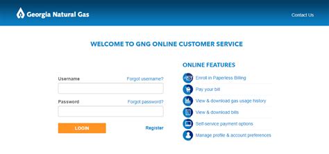 georgia natural gas login page